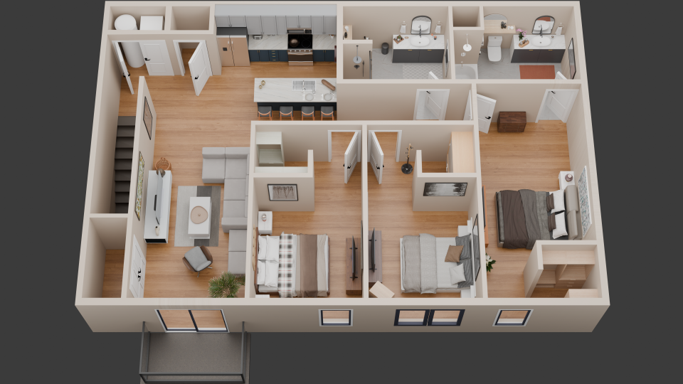 Three Bedroom Serenity